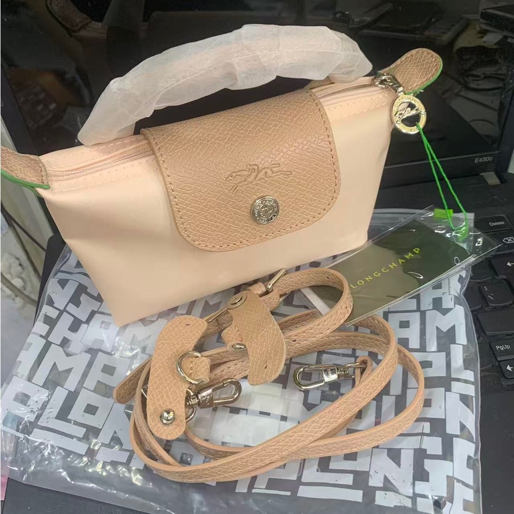 Longchamp Beige/Tan Crossbody Bag